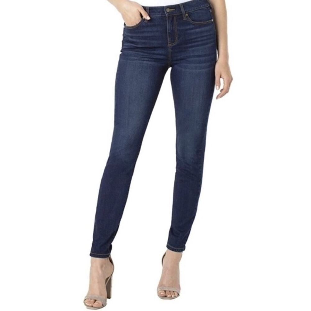 CAbi Dark Wash Preppy Coquette Girl Skinny Jeans #5493 Size 2